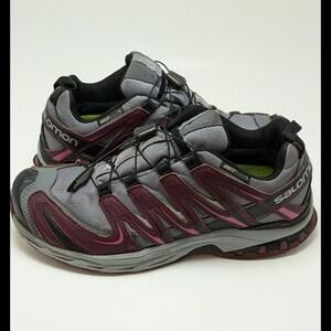 Womens Salomon XA Pro 3D Gray Bordeaux 2016 Sneakers Shoes 379275 Size 10.5